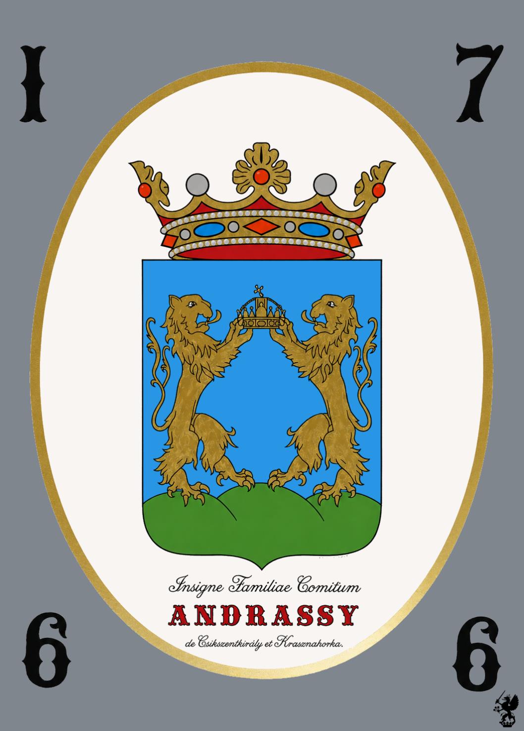 Erb rodu Andrássy – maľba Nikolausa Paula Esterházyho